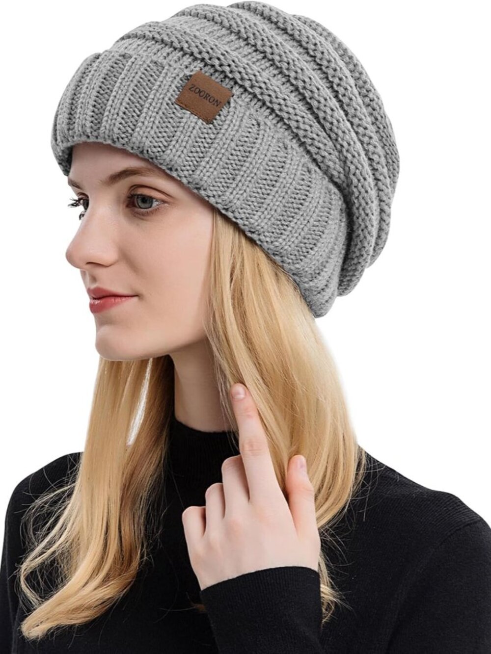 Womens Winter Hat Slouchy Beanies for Women Cable Knit Winter Beanie Hats for Wo